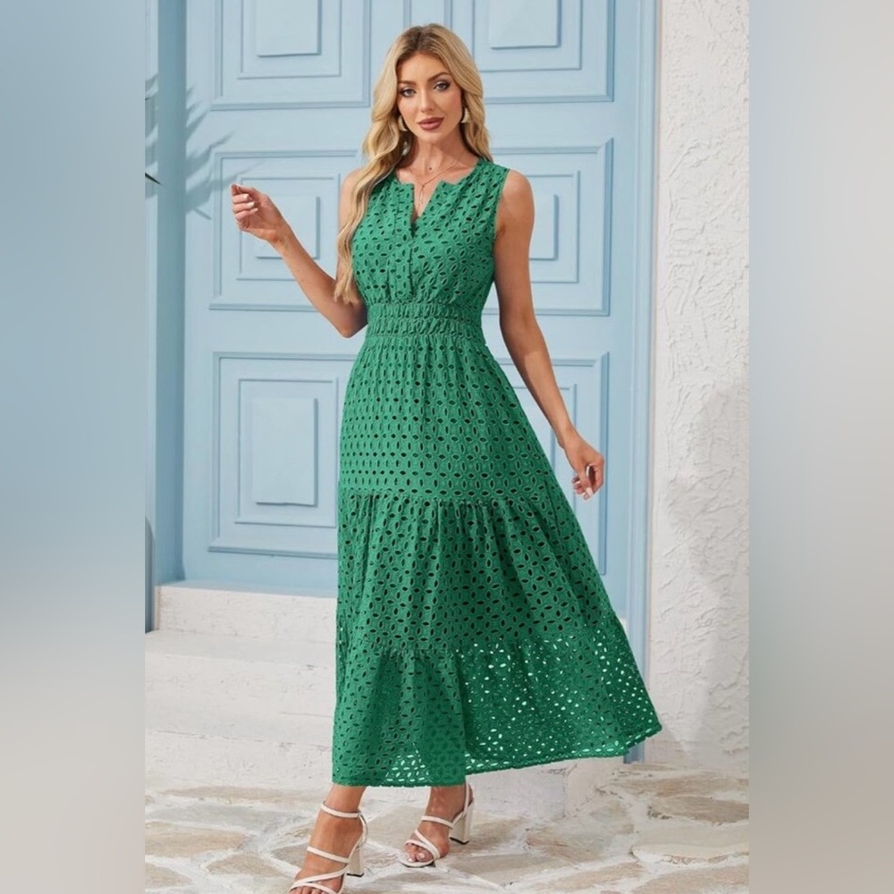Elegant Green Maxi Dress